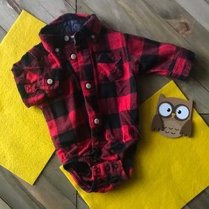 3M Flannel OshKosh B’gosh Onesie